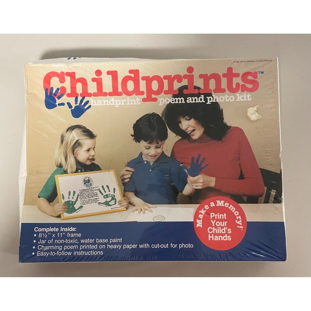 Vintage 1981 Childprints Handprint Poem and Photo Kit Charlie Company New Sealed